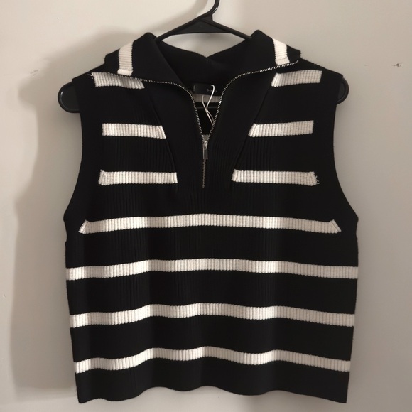 Mango XS-STRIPED GILET WITH ZIP - Picture 2 of 8